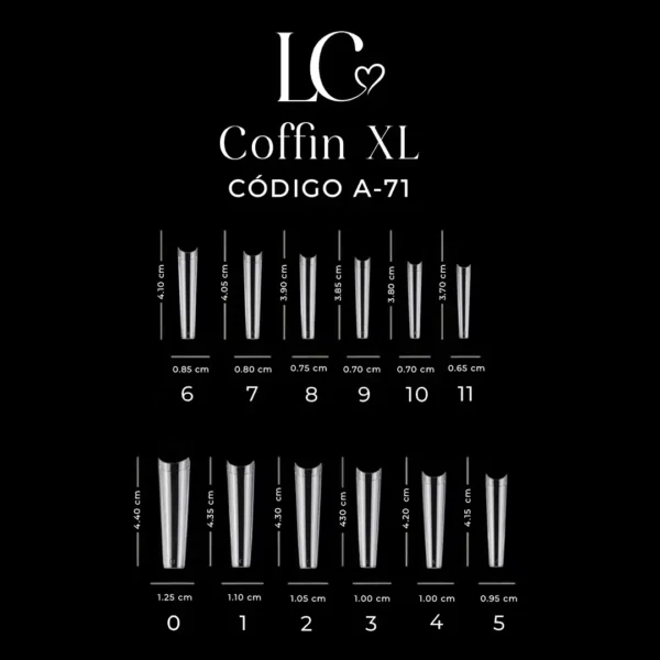 Coffin XL2 copia Leyli Corazón Belleza Uñas Nails Lashes Pestañas Cejas Eyelashes Herramientas Cúticula