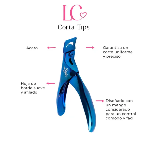 Corta Tips copia Leyli Corazón Belleza Uñas Nails Lashes Pestañas Cejas Eyelashes Herramientas Cúticula