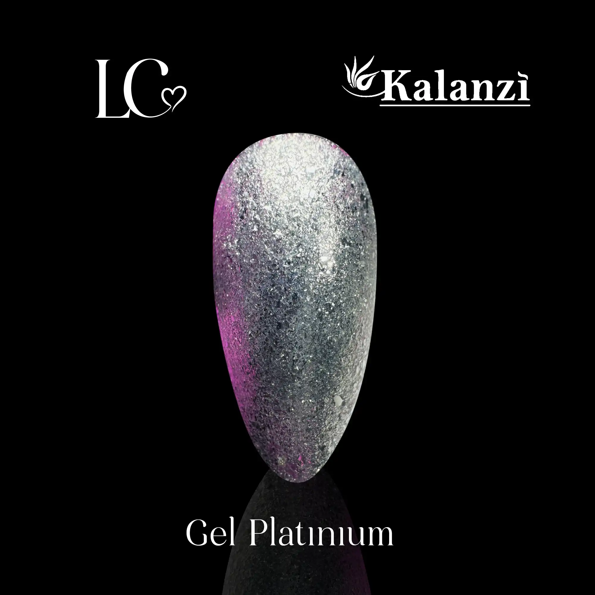 Gel Platinium 5Ml Kalanzi 001 Plateado 2 Leyli Corazón Gel Platinium 5Ml Kalanzi 001 Plateado - Imagen 2