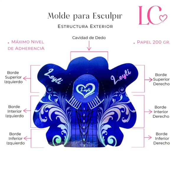 Molde Esculpir 7Cm X500 Leyli - Imagen 2