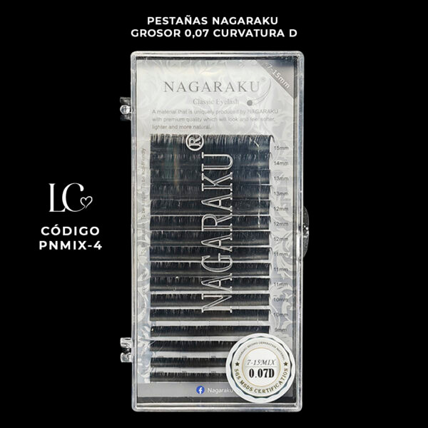 Pestañas Nagaraku Grosor 0,07 Curvatura D
