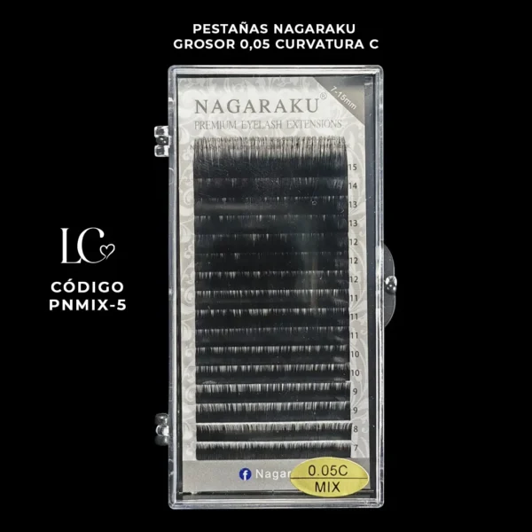 Pestañas Nagaraku Grosor 0,05 Curvatura C