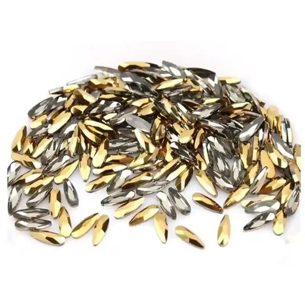 Pedreria Lagrima Bolsa Chico Dorado