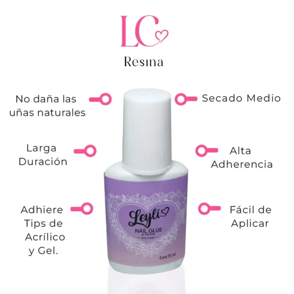 Pegamento Leyli Leyli Corazón Belleza Uñas Nails Lashes Pestañas Cejas Eyelashes Herramientas Cúticula