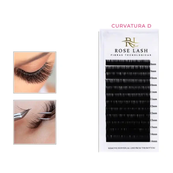 Pestañas Yy Rose Lash 9Mm, Grosor 0,7 Curvatura D