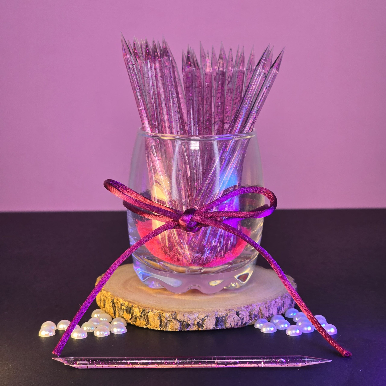 Palito De Naranjo Acrilico X100 Pcs 5 Leyli Corazón Palito De Naranjo Acrilico X100 Pcs - Imagen 5