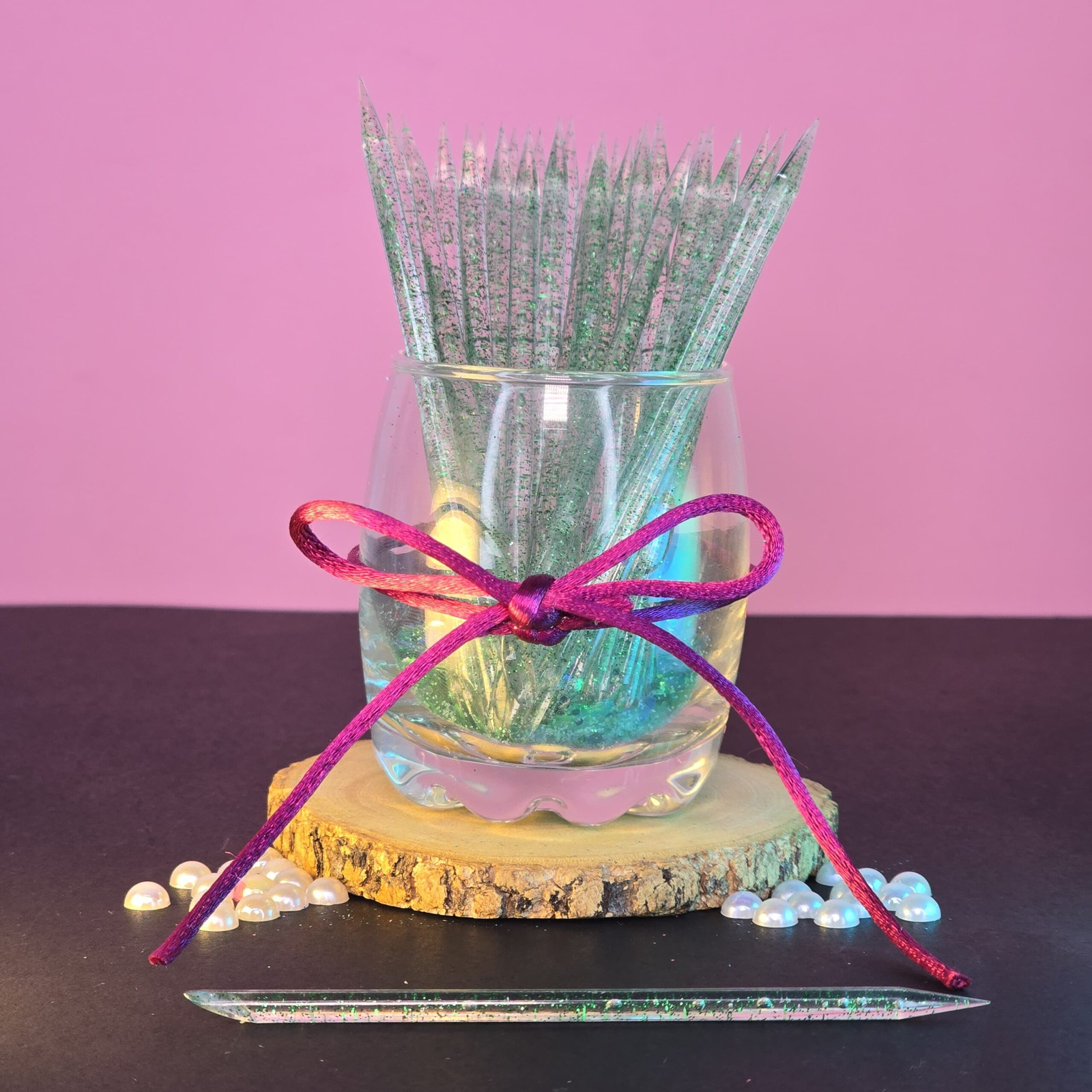 Palito De Naranjo Acrilico X100 Pcs 7 Leyli Corazón Palito De Naranjo Acrilico X100 Pcs - Imagen 7