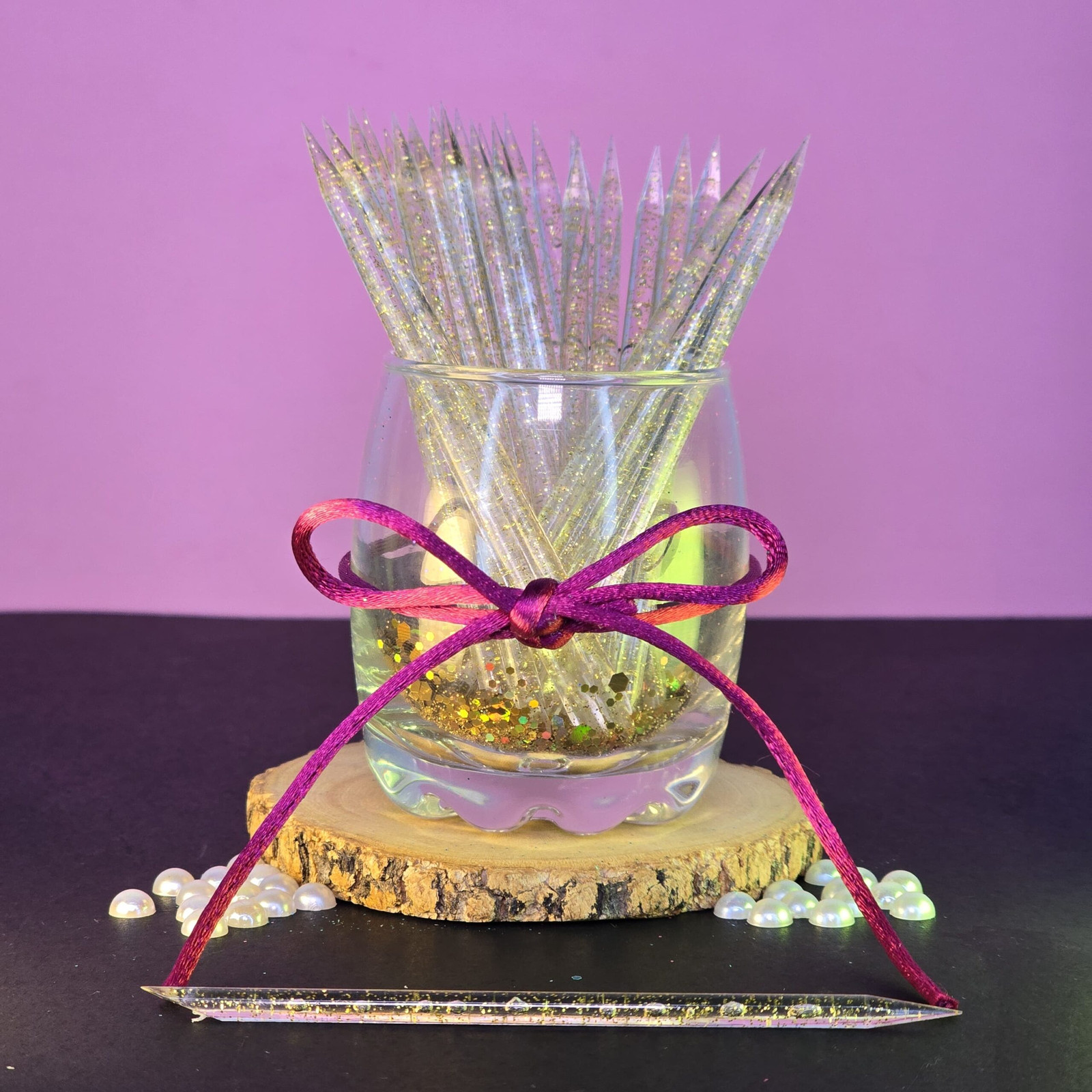 Palito De Naranjo Acrilico X100 Pcs 8 Leyli Corazón Palito De Naranjo Acrilico X100 Pcs - Imagen 8