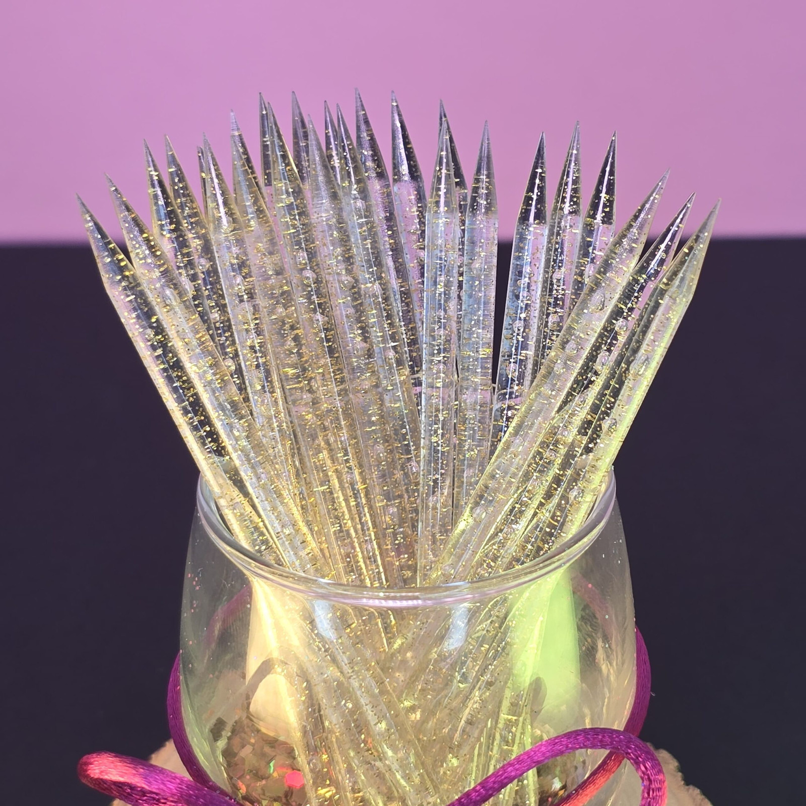 Palito De Naranjo Acrilico X100 Pcs 4 Leyli Corazón Palito De Naranjo Acrilico X100 Pcs - Imagen 4