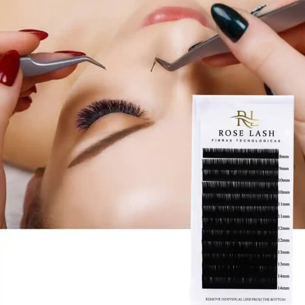 Pestañas W Lash 3 Tps Rose Lash 8-14 Mixta, Grosor 0,7 Curvatura D