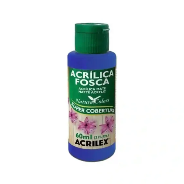 Pintura Acrilica Fosca 60Ml Acrilex Azul Leyli Corazón Belleza Uñas Nails Lashes Pestañas Cejas Eyelashes Herramientas Cúticula