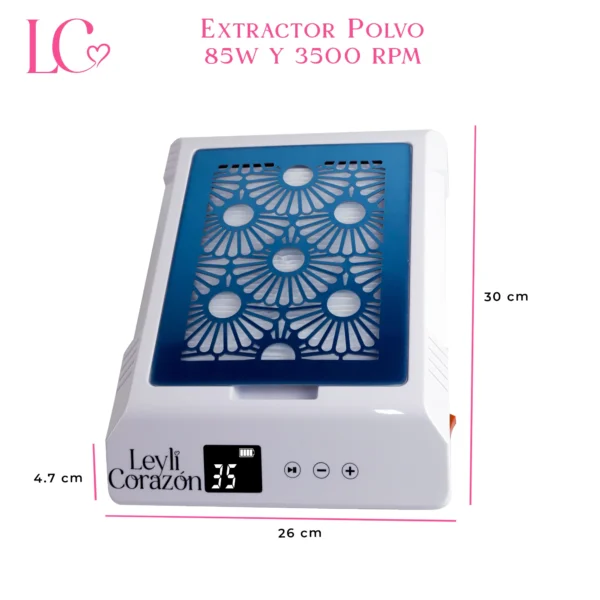 EXTRACTOR POLVO 85W 3500 RPM 2 Leyli Corazón Belleza Uñas Nails Lashes Pestañas Cejas Eyelashes Herramientas Cúticula