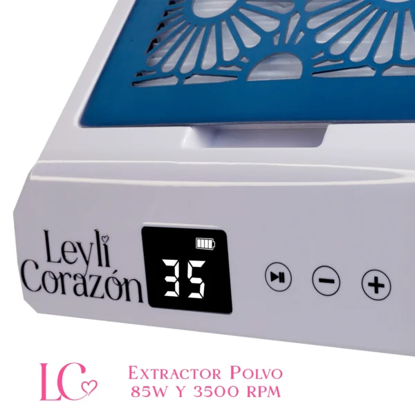 EXTRACTOR POLVO 85W Y 3500 RPM Leyli Corazón Belleza Uñas Nails Lashes Pestañas Cejas Eyelashes Herramientas Cúticula