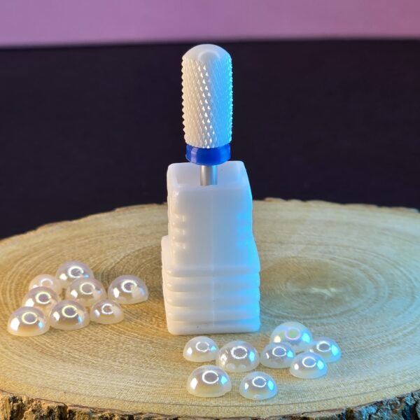 Broca Cilindrica De Ceramica Azul Con Punta De Seguridad