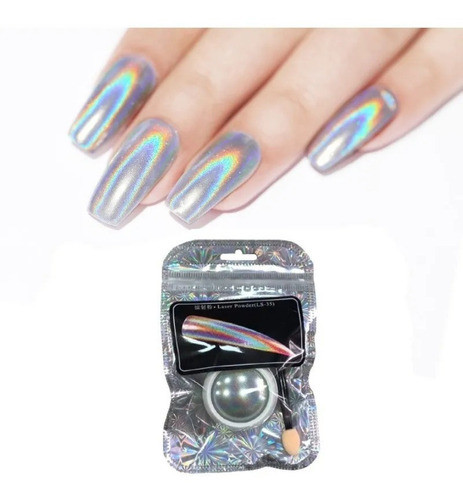 Efecto Holografico Plateada 1 Leyli Corazón Efecto Holografico Plateada