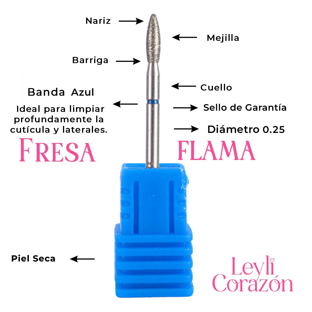Fresa Flama Azul Leyli 1 Leyli Corazón Fresa Flama Azul Leyli