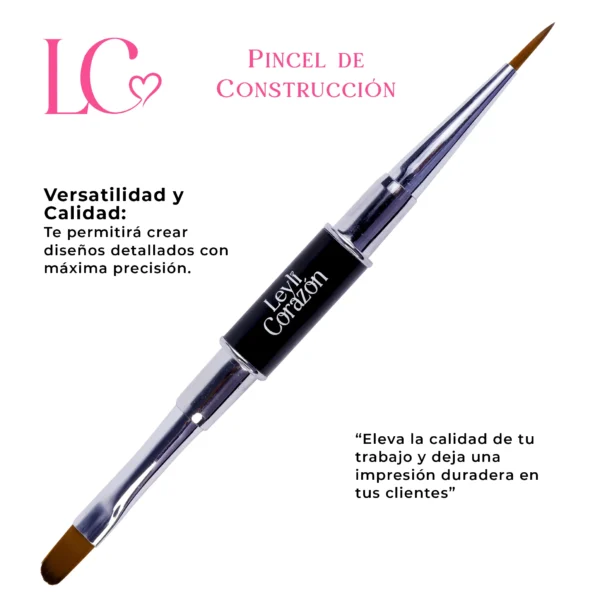Pincel para gel Construcción doble punta Leyli