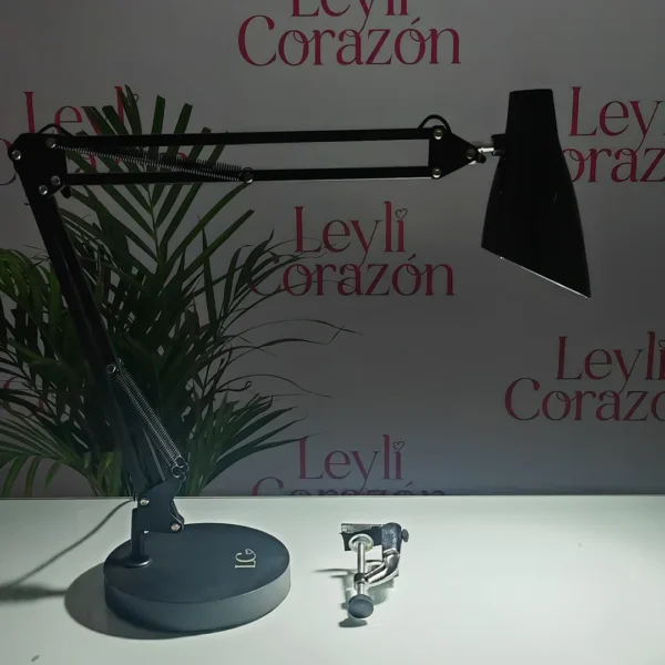 LAMPARA ILUMINACION DOBLE BASE NEGRO LEYLI CORAZON - Imagen 2