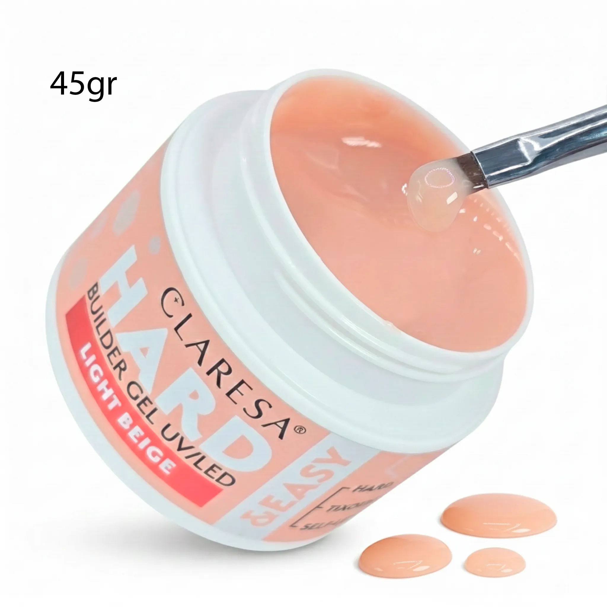 BUILDER HARD LIGHT BEIGE CLARESA 45G 1 Leyli Corazón BUILDER HARD LIGHT BEIGE CLARESA 45G