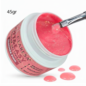 BUILDER GEL CLARESA GLIMMER PINK 45G