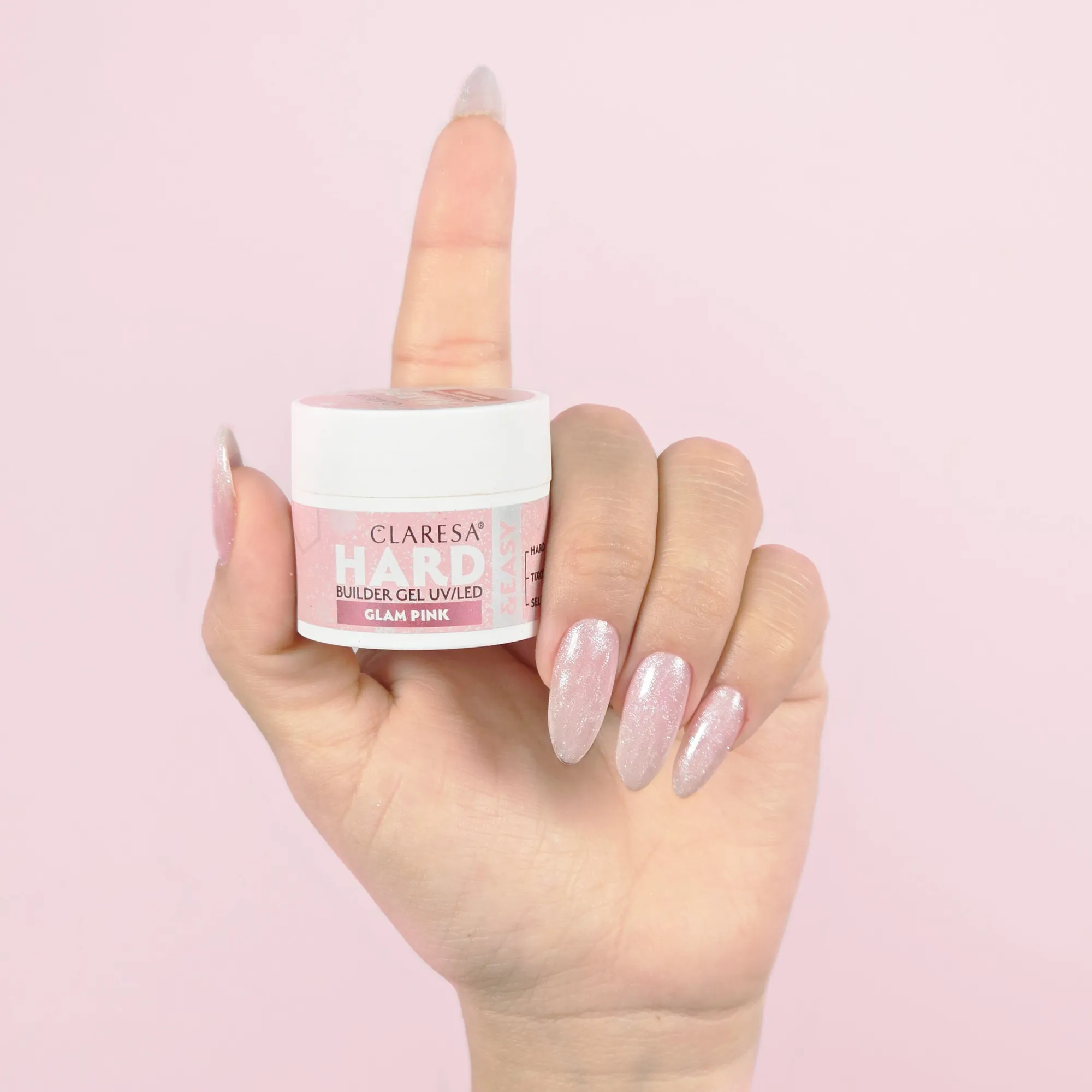 BUILDER HARD GLAM PINK CLARESA 12G 2 Leyli Corazón BUILDER HARD GLAM PINK CLARESA 12G - Imagen 2