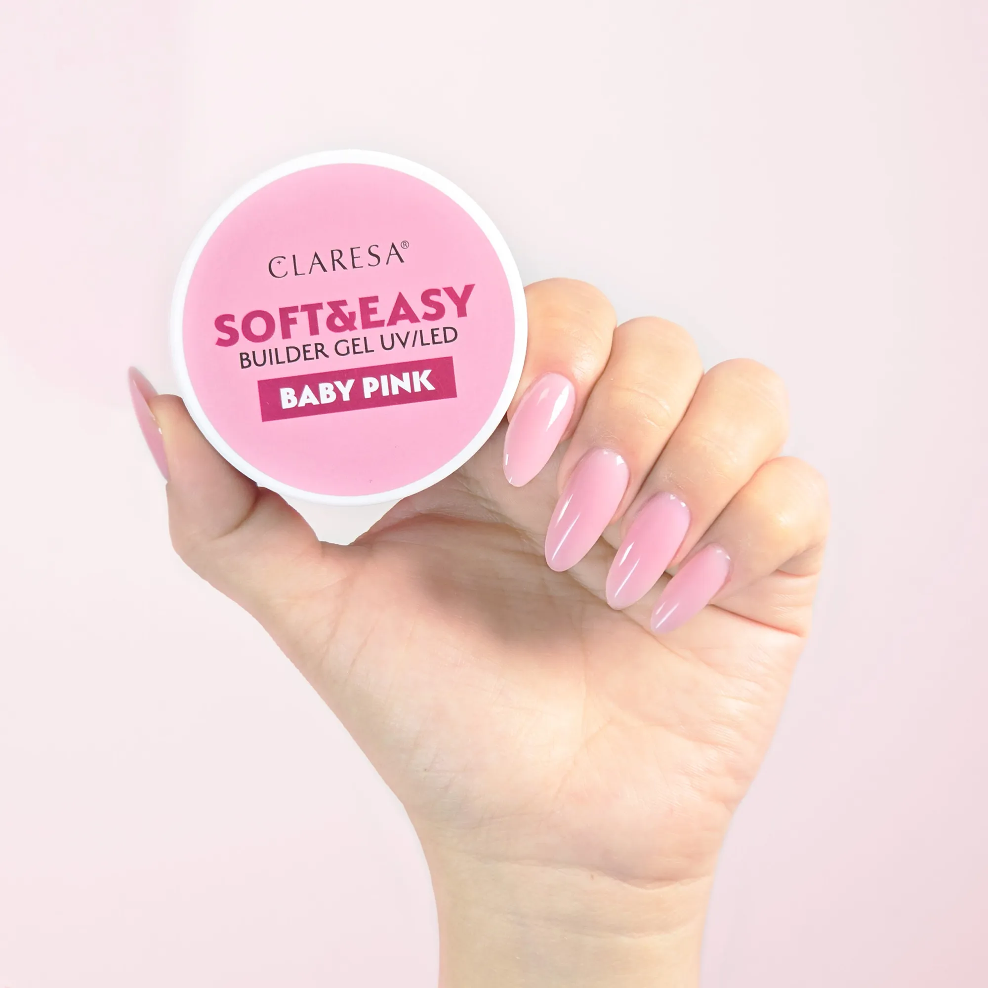 BUILDER GEL SOFT & EASY CLARESA BABY PINK 45G 2 Leyli Corazón BUILDER GEL SOFT & EASY CLARESA BABY PINK 45G - Imagen 2