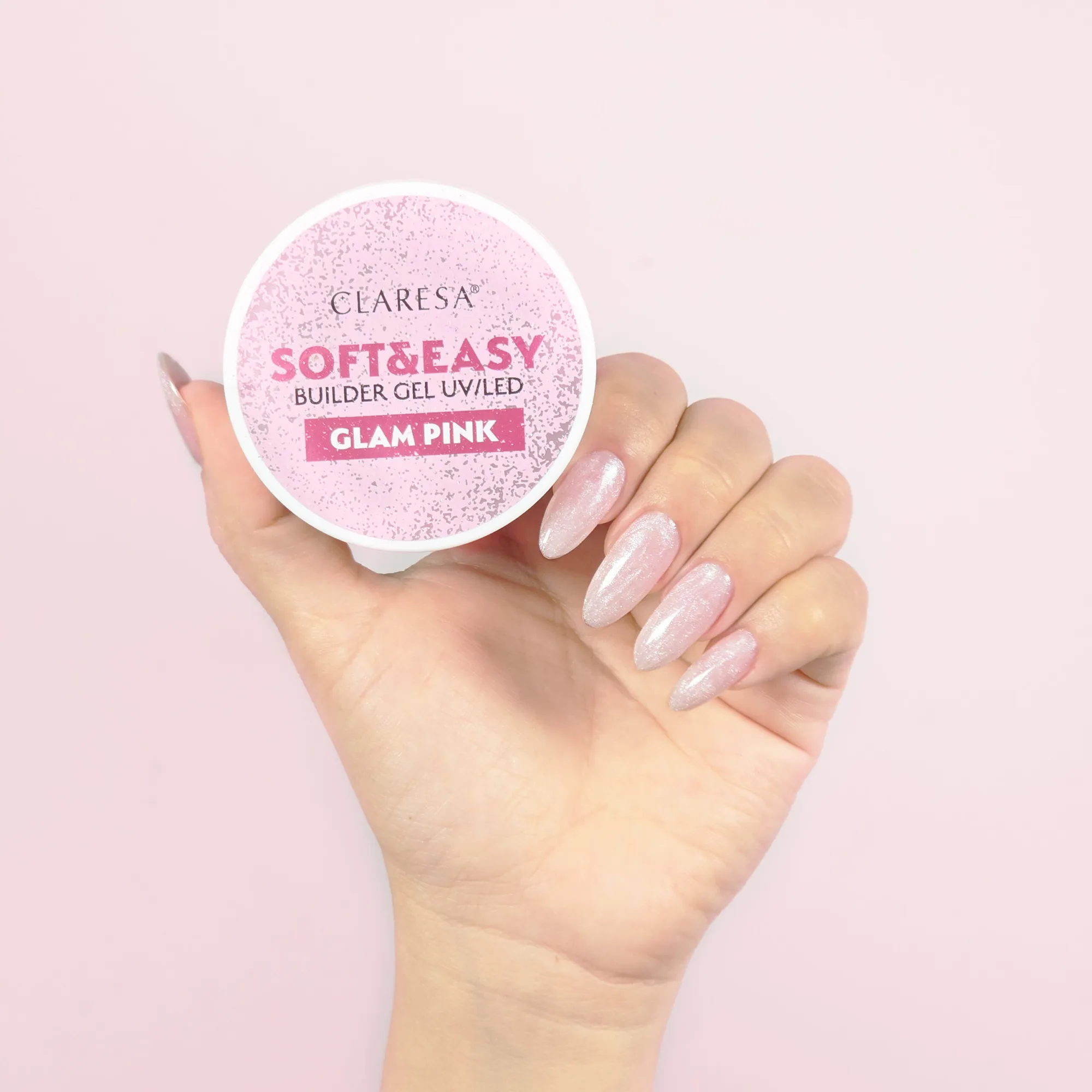 BUILDER GEL SOFT & EASY CLARESA GLAM PINK 45G 2 Leyli Corazón BUILDER GEL SOFT & EASY CLARESA GLAM PINK 45G - Imagen 2