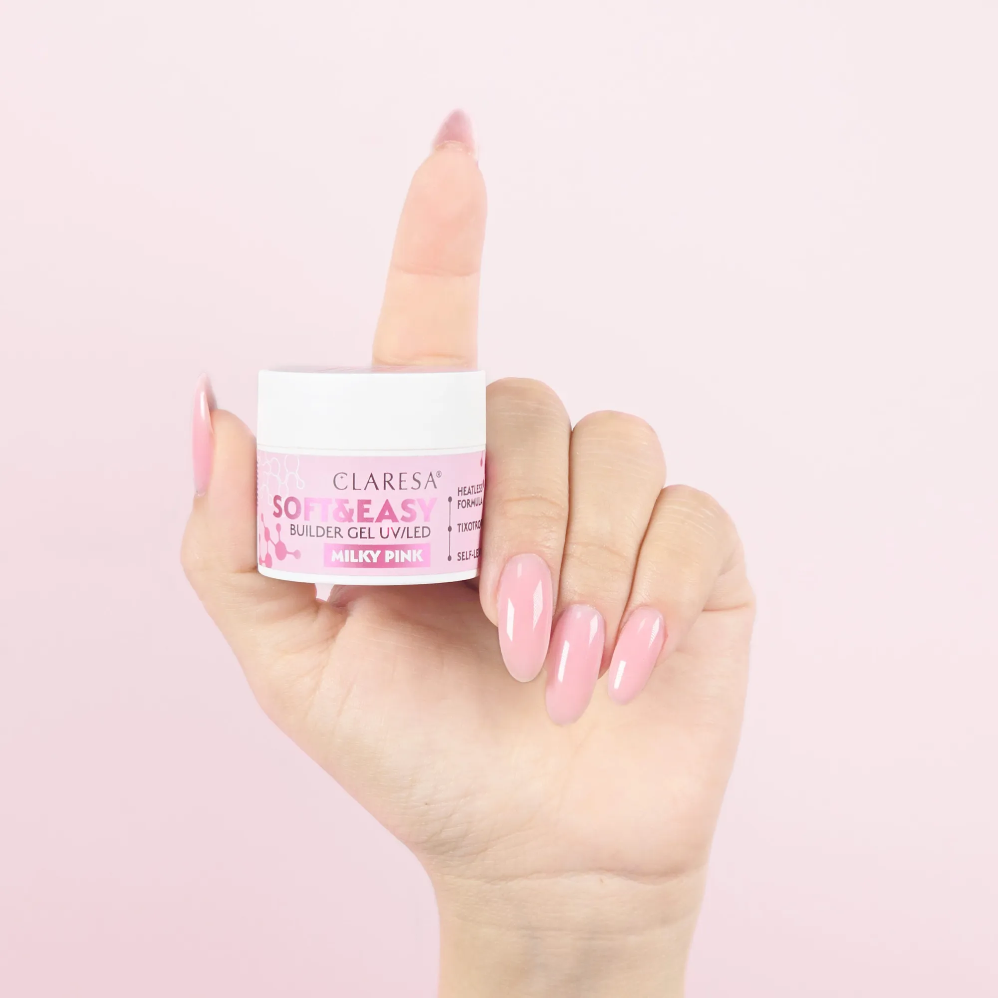 BUILDER GEL SOFT & EASY CLARESA MILKY PINK 12G 2 Leyli Corazón BUILDER GEL SOFT & EASY CLARESA MILKY PINK 12G - Imagen 2