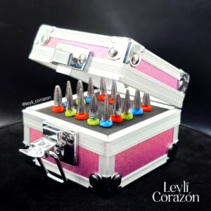 PORTA BROCAS DE METAL ROSA