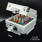 PORTA BROCAS DE METAL PLATEADO