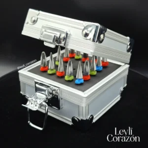 PORTA BROCAS DE METAL PLATEADO