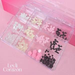 LAZO + PERLAS Y  FLORES 3D