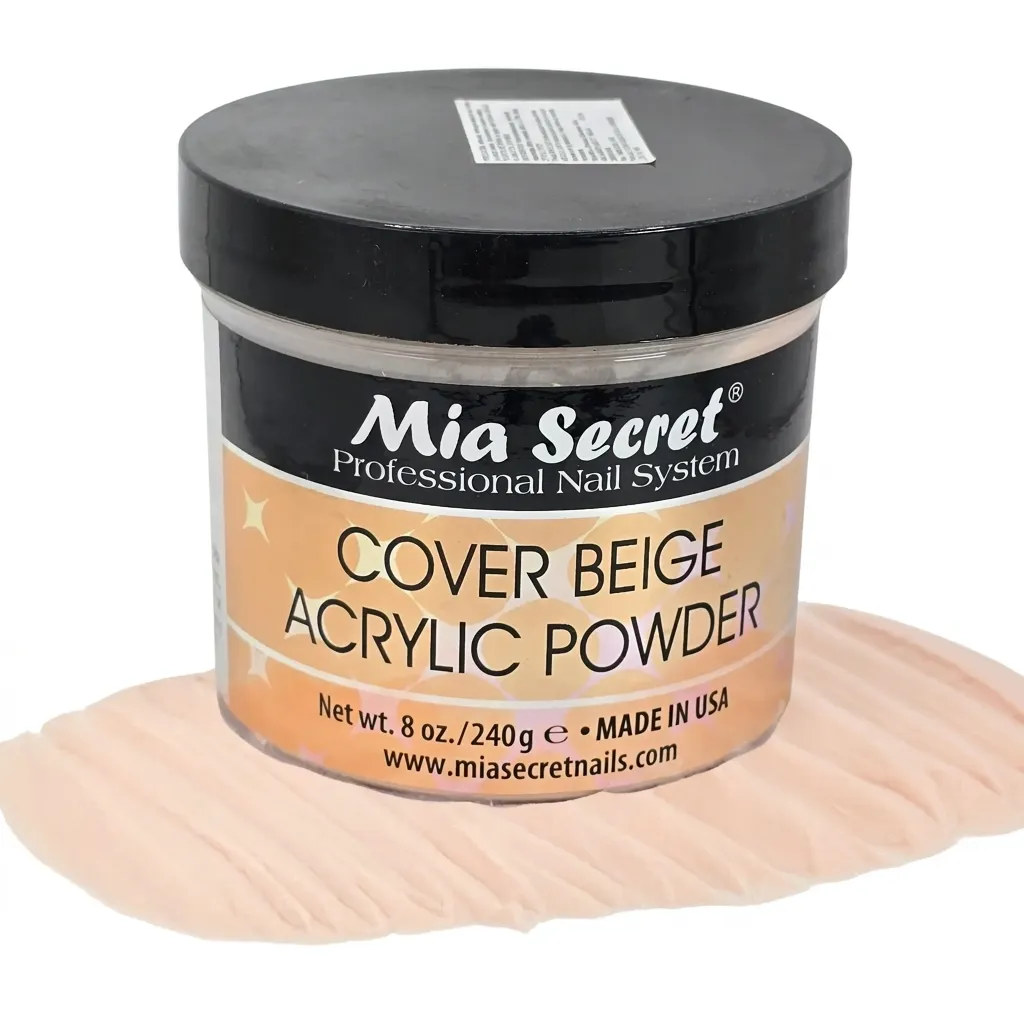 COVER BEIGE ACRYLIC POWDER 8 OZ MIA SECRET 1 Leyli Corazón COVER BEIGE ACRYLIC POWDER 8 OZ MIA SECRET