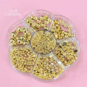 PERLA EN MITAD DORADA