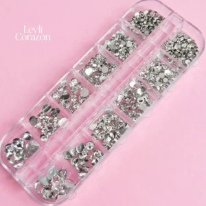 PERLA EN MITAD PLATEADO