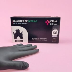 GUANTE DE NITRILO NEGRO TALLA XS