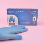 GUANTE DE NITRILO CELESTE TALLA S
