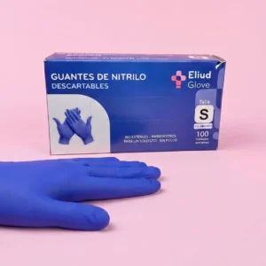 GUANTES NITRILO AZUL X100 UND TALLA S