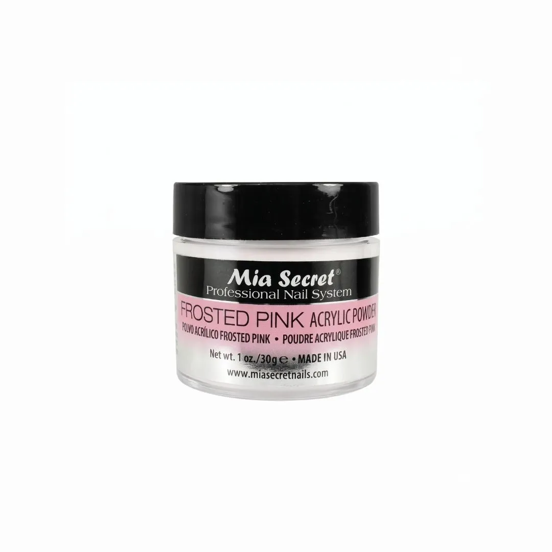 FROSTED PINK ACRYIC POWDER 1 OZ MIA SECRET 1 Leyli Corazón FROSTED PINK ACRYIC POWDER 1 OZ MIA SECRET