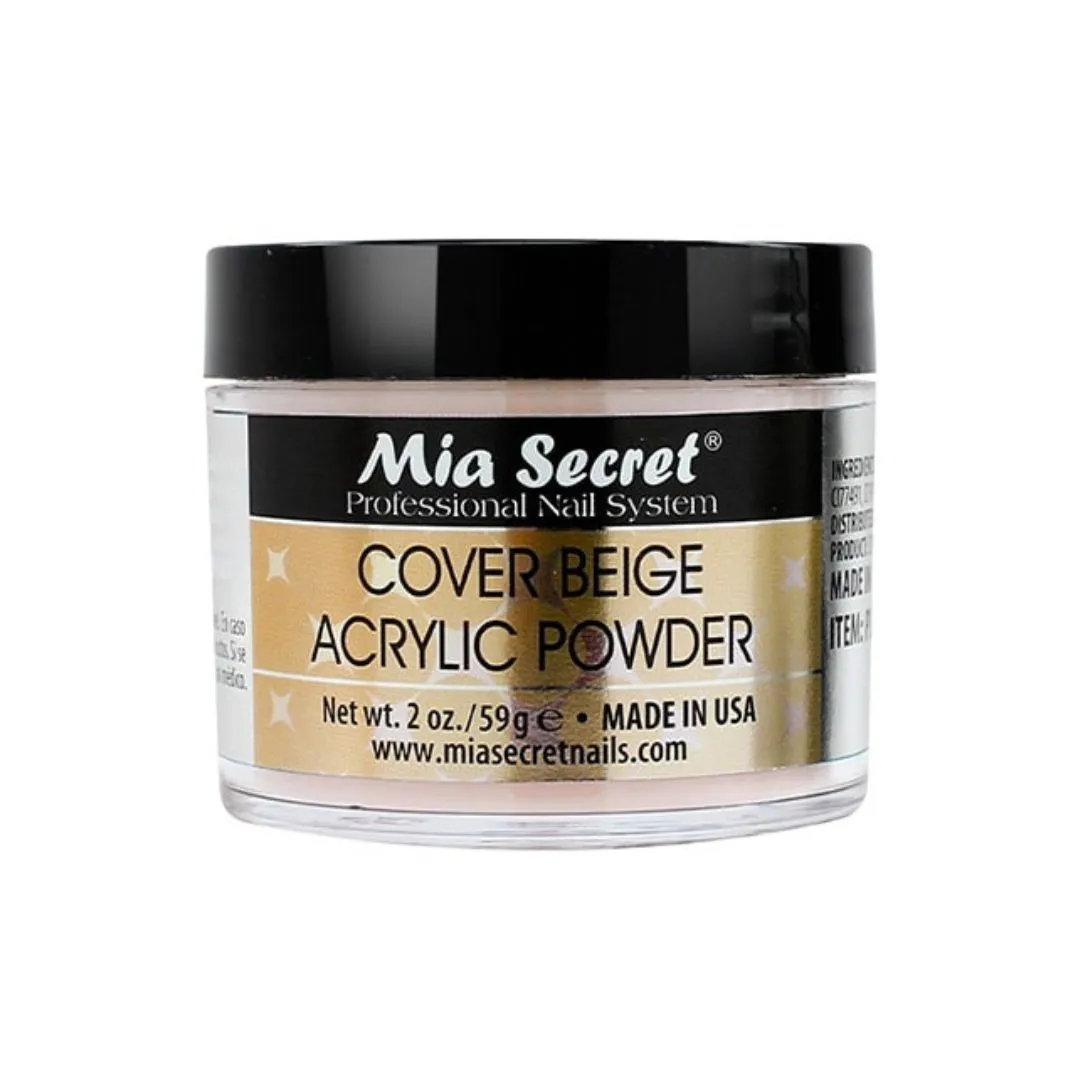 COVER BEIGE ACRYLIC POWDER 2 OZ MIA SECRET 1 Leyli Corazón COVER BEIGE ACRYLIC POWDER 2 OZ MIA SECRET