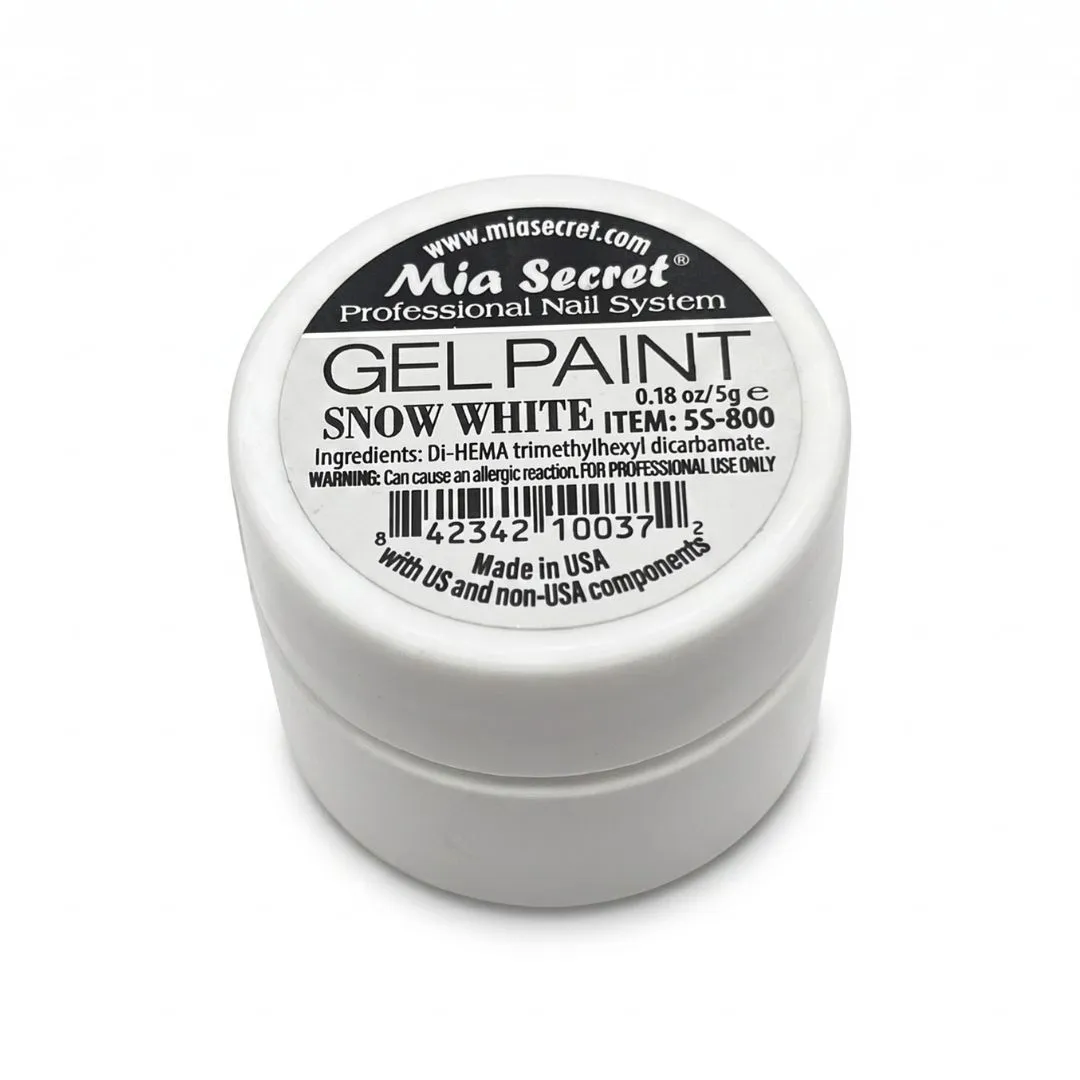 GEL PAINT SNOW WHITE MIA SECRET 1 Leyli Corazón GEL PAINT SNOW WHITE MIA SECRET
