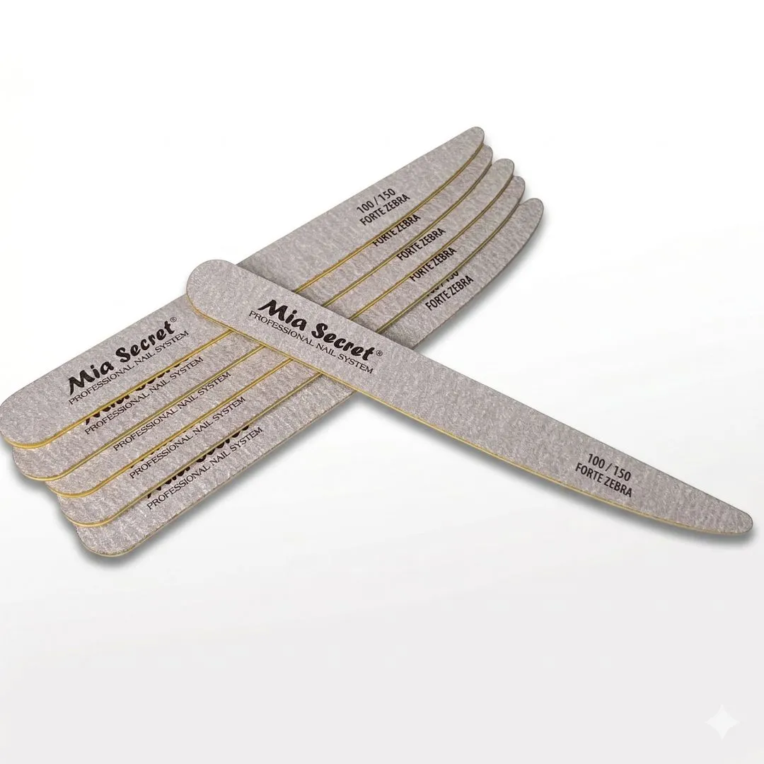 SLIM ZEBRA NAIL FILE 100/150 MIA SECRET 1 Leyli Corazón SLIM ZEBRA NAIL FILE 100/150 MIA SECRET