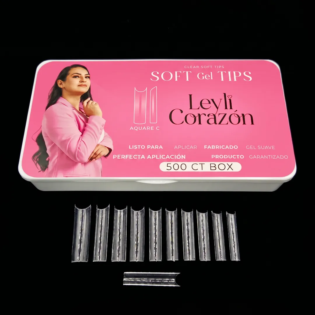 TIPS SOFT GEL SQUARE XL X500 LEYLI CORAZON 1 Leyli Corazón TIPS SOFT GEL SQUARE XL X500 LEYLI CORAZON