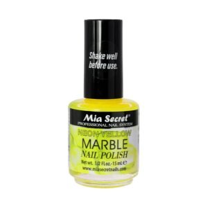 MARBLE NAIL POLISH NEON YELLOW MIA SECRET