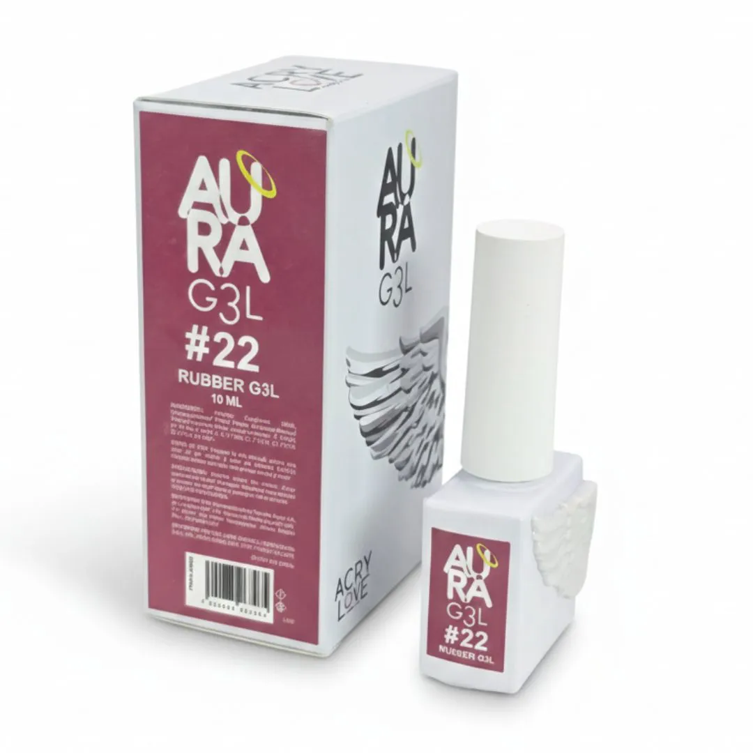 AURA GEL #22 RUBBER GEL 10ML ACRY LOVE 2 Leyli Corazón AURA GEL #22 RUBBER GEL 10ML ACRY LOVE - Imagen 2