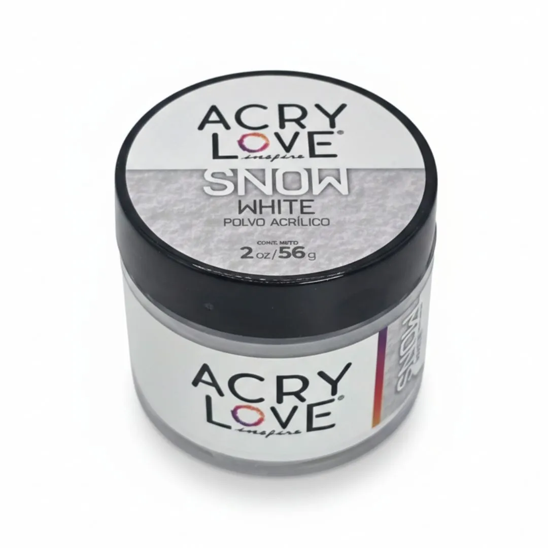 ACRY LOVE ACRÍLICO WHITE 2OZ SNOW 1 Leyli Corazón ACRY LOVE ACRÍLICO WHITE 2OZ SNOW