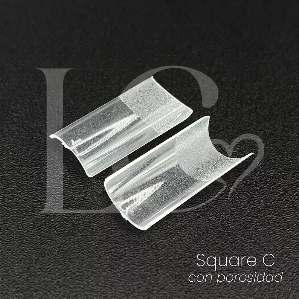 TIPS SOFT GEL SQUARE C-CURVE CON POROSIDAD 504PCS LC 1 Leyli Corazón TIPS SOFT GEL SQUARE C-CURVE CON POROSIDAD 504PCS LC
