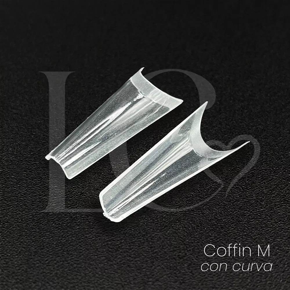 TIPS SOFT GEL COFFIN M CON CURVA 504PCS LC 1 Leyli Corazón TIPS SOFT GEL COFFIN M CON CURVA 504PCS LC